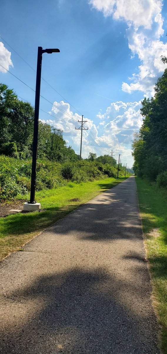 Great to see the lights going up on the Falling Waters Trail! A great place to get some exercise.