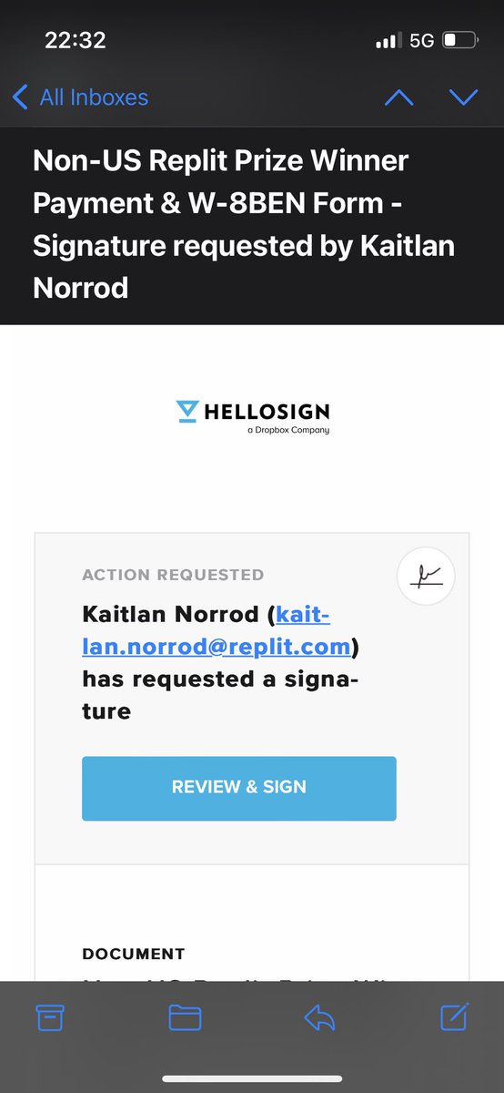 l0uy's tweet photo. @Replit is this legit? Because I genuinely cannot tell
You should send a separate communication beforehand if it is https://t.co/ikYUmA5mtM
