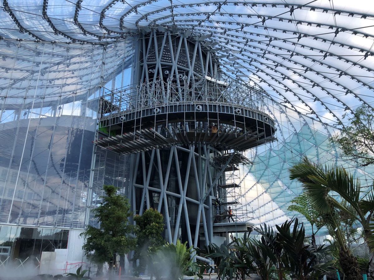 Good things come to those who wait! Spectacular sneak peek from inside the Tropical Biome at The Leaf in Winnipeg’s <a href="/assiniboinepark/">Assiniboine Park</a>. Planting is under way. Opening later this year. 
Photo via <a href="/builtbybird/">Bird Construction</a>.