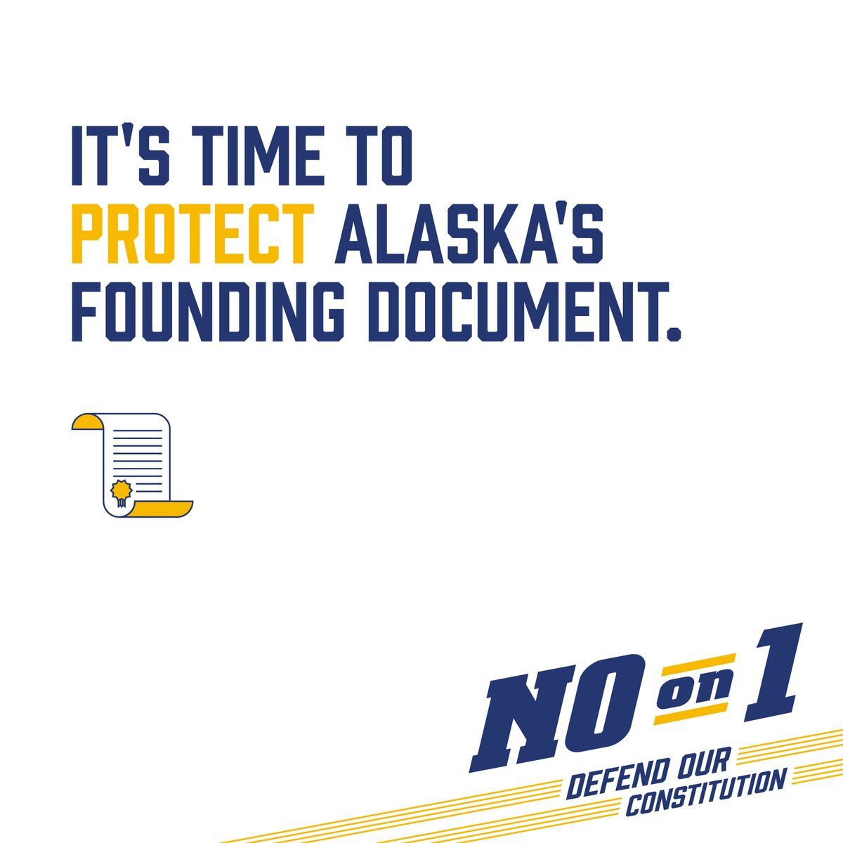 defendakconst's tweet image. This November, Alaskans have 2 choices: protect our constitution, or risk uncertainty in a years-long convention process that could result in little reward. 

Let's Defend our Constitution, and vote #NoOn1 on Nov. 8.

#DefendAKConstitution #akgov #Alaska #akleg #akpol #akelect