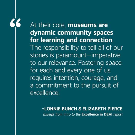 Happy Friday! We are feeling this museum wisdom from <a href="/SmithsonianSec/">Lonnie G. Bunch III</a> and Elizabeth Pierce. So grateful to them for their leadership. 

Have a great day museum lovers!