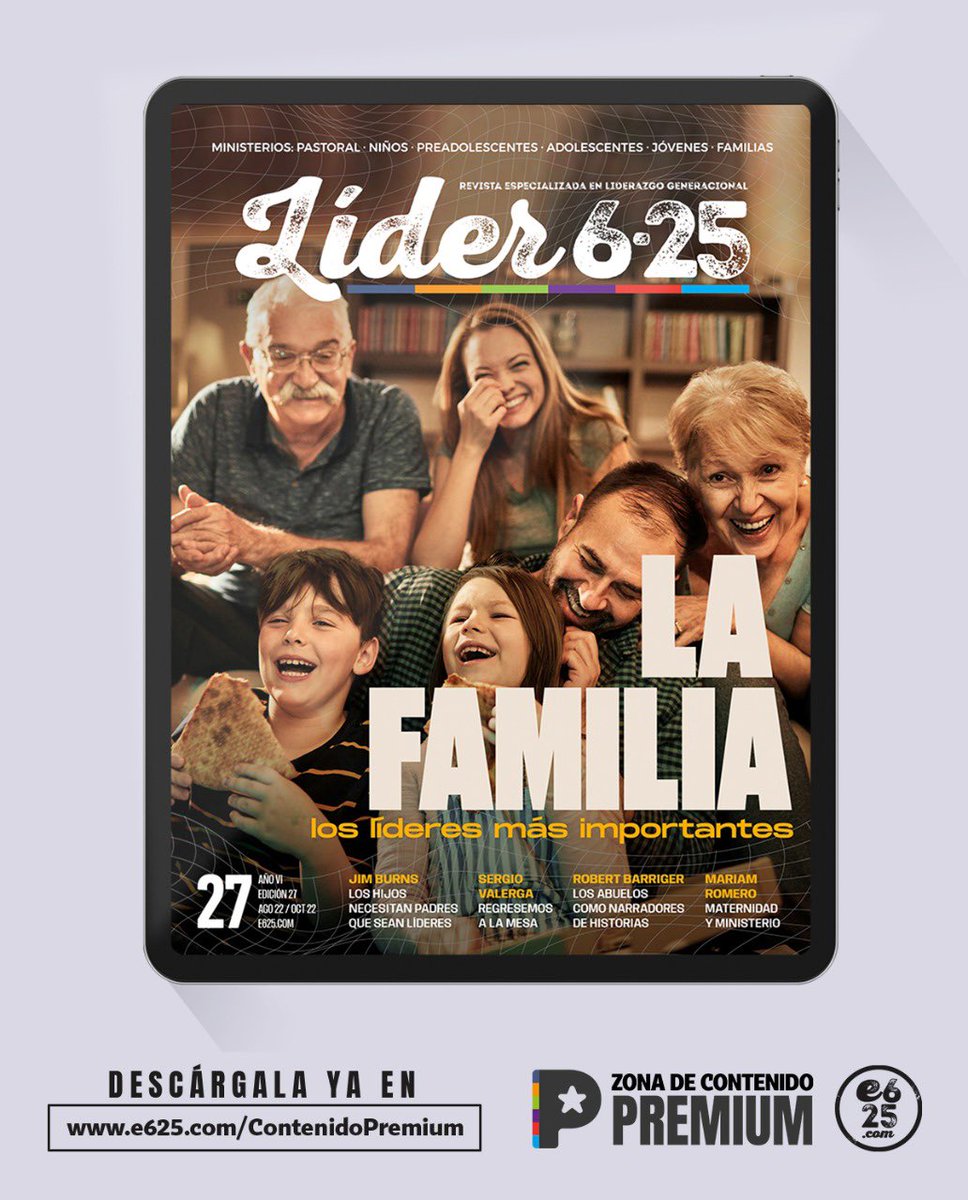 e625com's tweet photo. YA PUEDES DESCARGAR LA ÚLTIMA EDICIÓN DE LA REVISTA @Lider625 CON TU SUSCRIPCIÓN!                                         
 
“Si la familia es la influencia más importante en la vida, debemos fortalecerla …” – Howard Andruejol
 
Disponible ahora en https://t.co/KqrkAPJXeL https://t.co/YsaYgQ5bqL