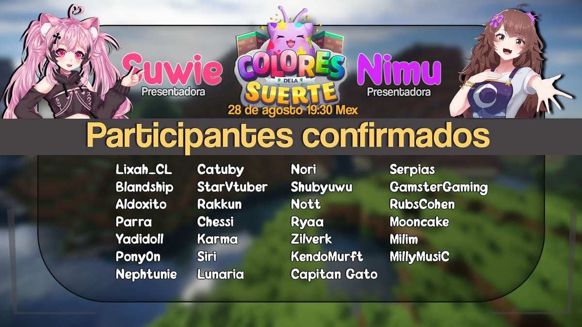 NimuVt's tweet photo. Ya tenemos a los primeros participantes CONFIRMADOS! 💜
PD: Faltan muchísimos más para confirmar con el  #NIMUCRINGE https://t.co/QcNQTwHwld
