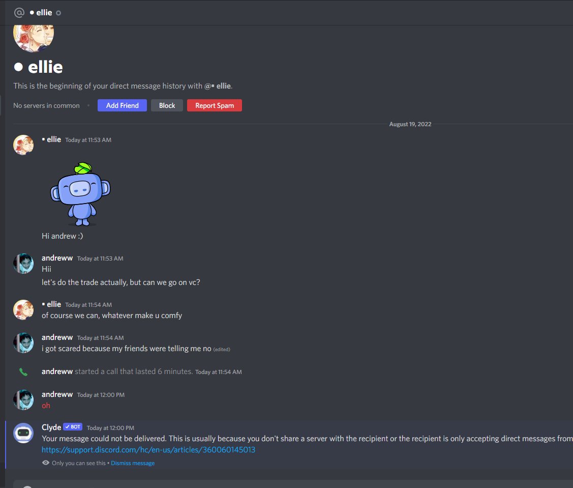 Hel4R's tweet photo. @ch7rryw7ves is a scammer, she literally said she was trying to purchase it. then she blocked me https://t.co/RpUe4NnSdg