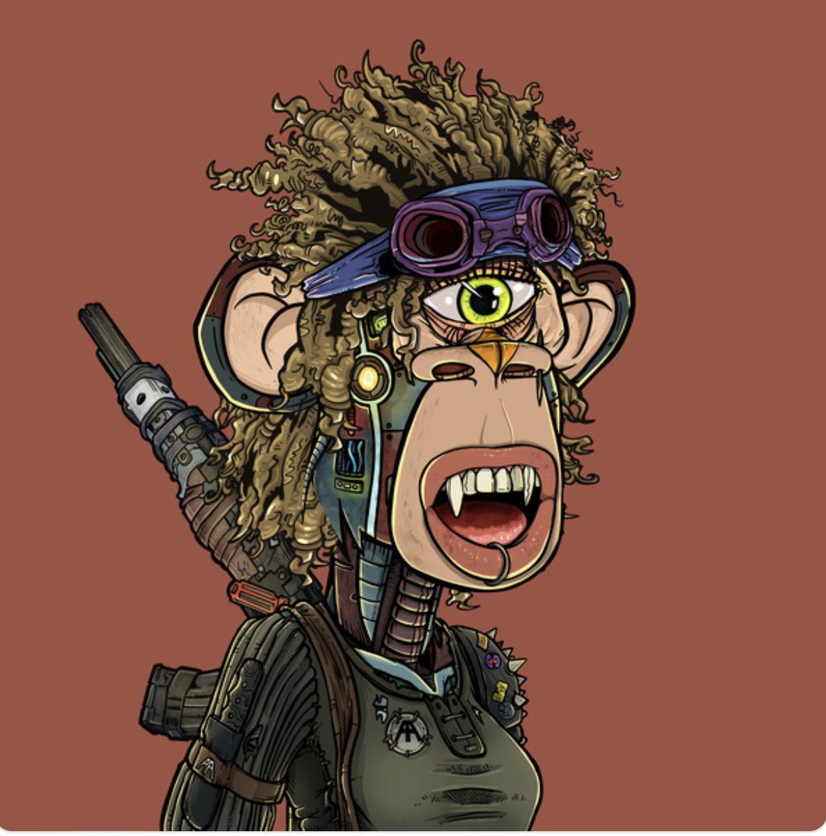 NYjared54's tweet photo. The #robots #robotskin will take over the #Apocalypse #apes #aapes #nfts #nft #NFTCommunity #nftart #NFTProject #NFTartwork #nftcollectors @BoredApeYC @apocalypticapes @AAPEQueens @goblintown @ZinuToken @goblintown @TheHumanoidsNFT @LazyLionsNFT @ParisHilton @SnoopDogg https://t.co/I4wwMdnWZt