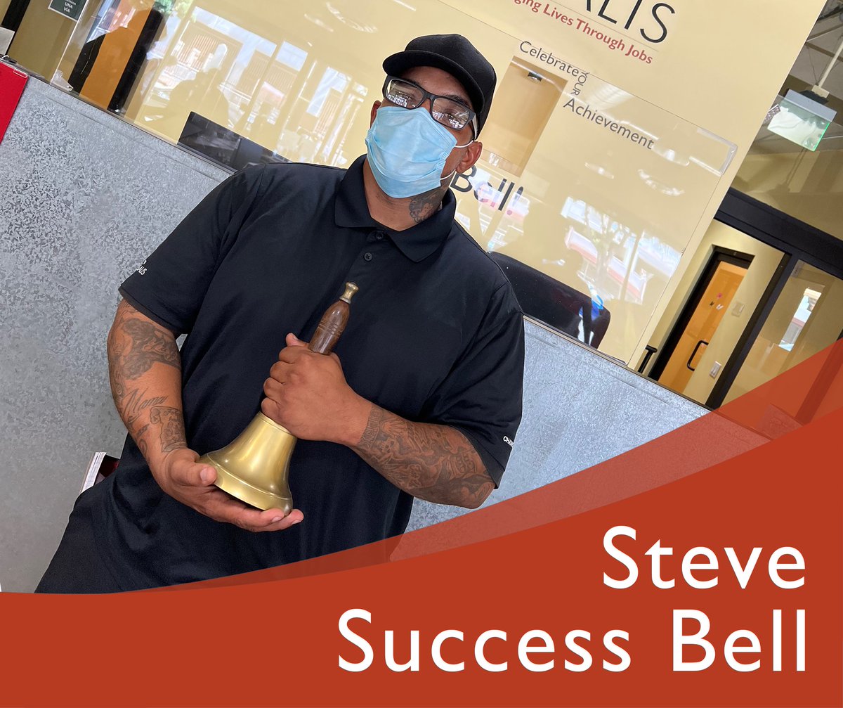 ChrysalisSoCal's tweet photo. Congratulations to Steve for ringing the #SuccessBell yesterday! Steve was hired as a @metrolosangeles driver after working a transitional job with our employment social enterprise. #MoreThanAJob https://t.co/P8v8pa2pJy