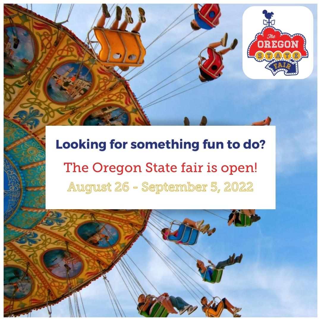 Looking for something fun to do?

The Oregon State Fair is open August 26th - September 5th!

visit oregonstatefair.org for more information

#mcnary #fair #mcnaryhs #bebold