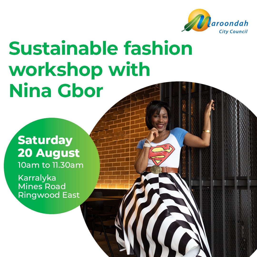 Running a sustainable fashion workshop today by @CityofMaroondah on ways of reducing textile waste and fashion overconsumption for a sustainable fashion future. With live restyling demos Melbourne, 10am Register here: lnkd.in/gZddkvpb