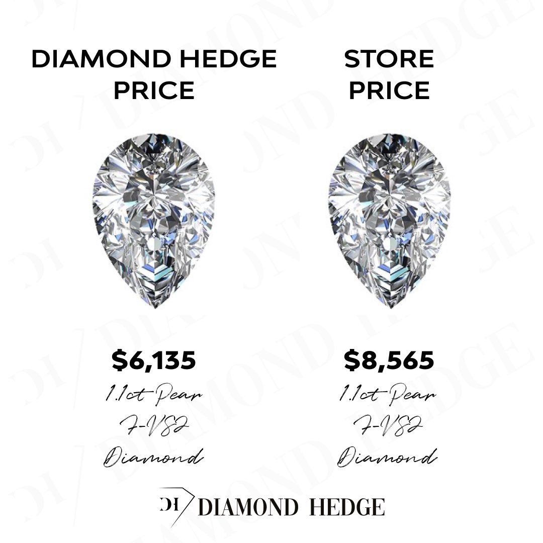 DiamondHedge's tweet photo. Compare diamond prices on https://t.co/d6P8dp1vI6 before making the final decision #pearcut #diamondedge #diamonds https://t.co/Xy153xhGdk
