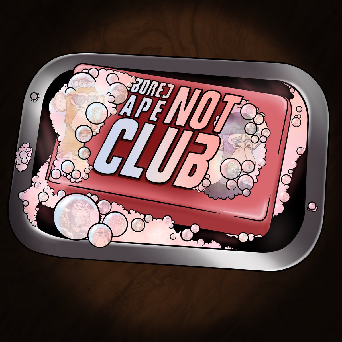 MeiravHaber's tweet photo. BANC SOAP
@BoredApeNotClub’s latest community edition of 25 is the 1st piece in our collection where every 1/1 holder is represented in the bubbles, and first time our OG BAYC apes are in it too. Only way to get it is to fight, see you next Friday…💪https://t.co/EUtEeAfal5 https://t.co/7dvLgXbyY0