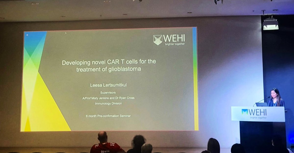 Leesa Lertsumitkul (@leesa_lerts) on Twitter photo My first PhD talk at WEHI in Melbourne. This was all but a dream of mine sitting in Sydney lockdown with a torn ACL just one year ago.
Thank you to <a href="/DrMistyJenkins/">Misty Jenkins AO</a> for taking me on and all the support. Honoured to be here and excited for the road ahead! β¨ My first PhD talk at WEHI in Melbourne. This was all but a dream of mine sitting in Sydney lockdown with a torn ACL just one year ago.
Thank you to <a href="/DrMistyJenkins/">Misty Jenkins AO</a> for taking me on and all the support. Honoured to be here and excited for the road ahead! β¨