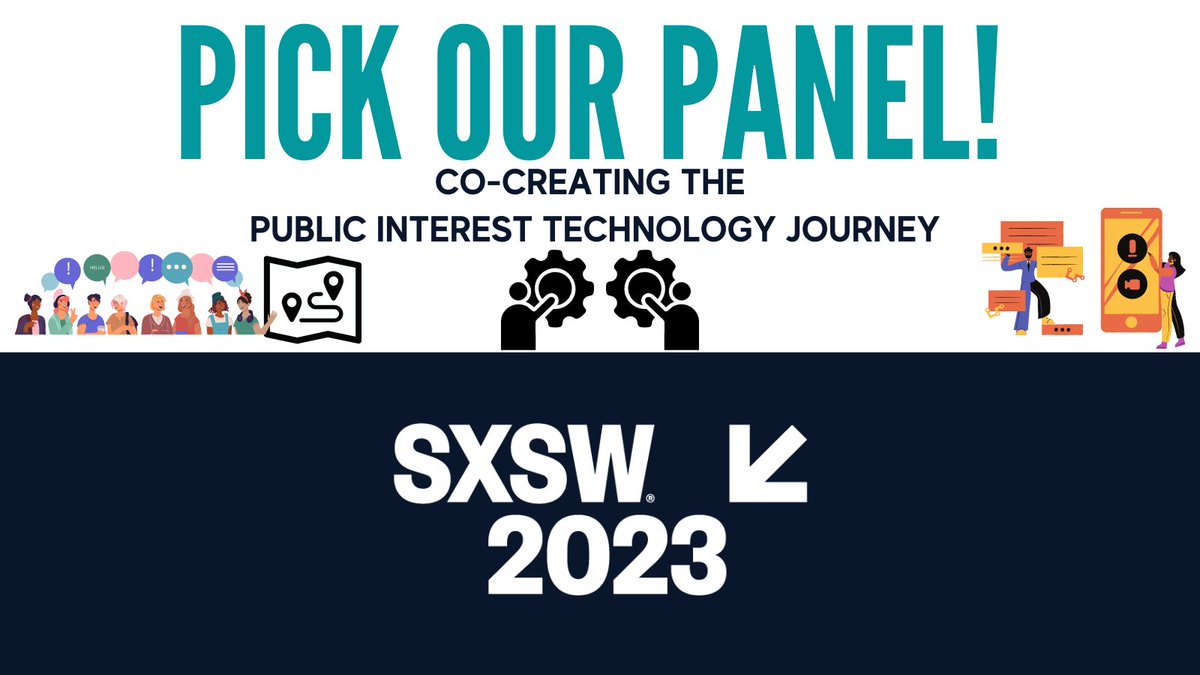 AFraz410's tweet image. There&apos;s still time to get our panel in the doors of #SXSW 2023 to advance #PublicInterestTech! Community voting is open through tomorrow, Sunday, 8/21. 

panelpicker.sxsw.com/vote/129314

#PublicInterestTechTCIA
#Applicant_SXSW