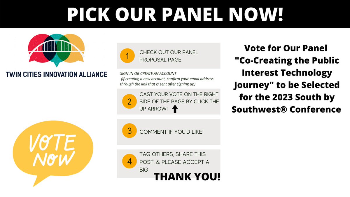 AFraz410's tweet image. Don&apos;t forget to pick our #SXSW 2023 panel proposal, if you haven&apos;t voted yet. Community voting is open through this Sunday, 8/21! Please RT, like, and share! 

Learn more about what we&apos;ll cover here: ssir.org/articles/entry…

#PublicInterestTechTCIA
#PublicInterestTech