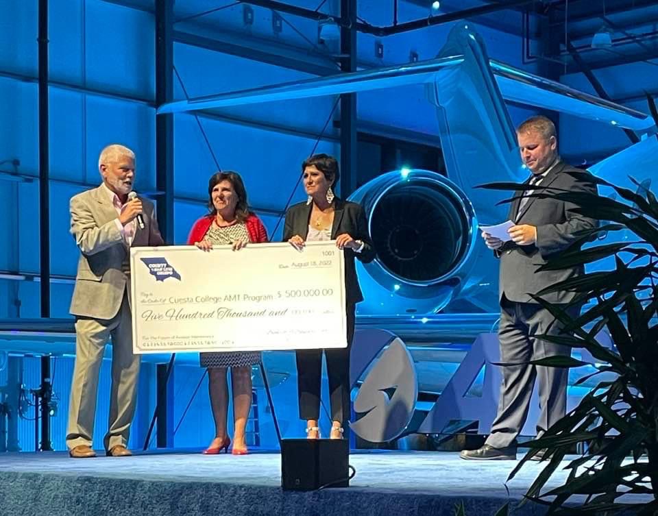 What pleasure to attend the grand opening of the new ACI Jet Center at the SLO airport &amp; celebrate the county’s $500,000 investment in Cuesta’s Aircraft Maintenance Technician program. This is going to be a big deal and I’m proud of the county’s partnership with Cuesta and ACI!