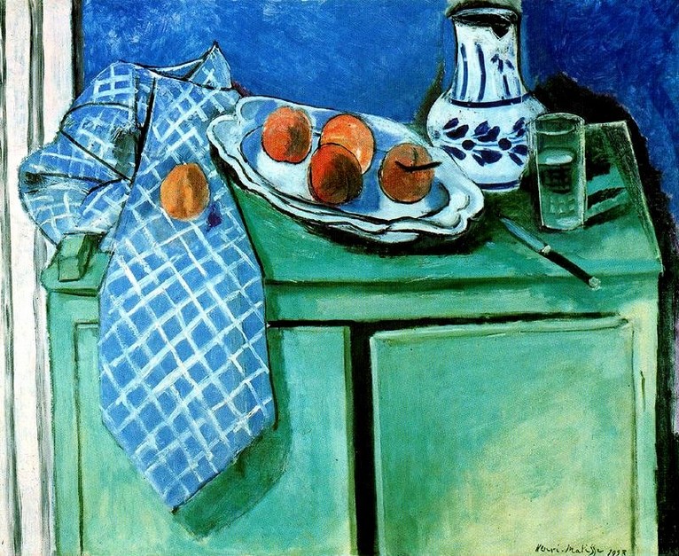 Still Life with Green Sideboard, 1928 #expressionism #matisse wikiart.org/en/henri-matis…