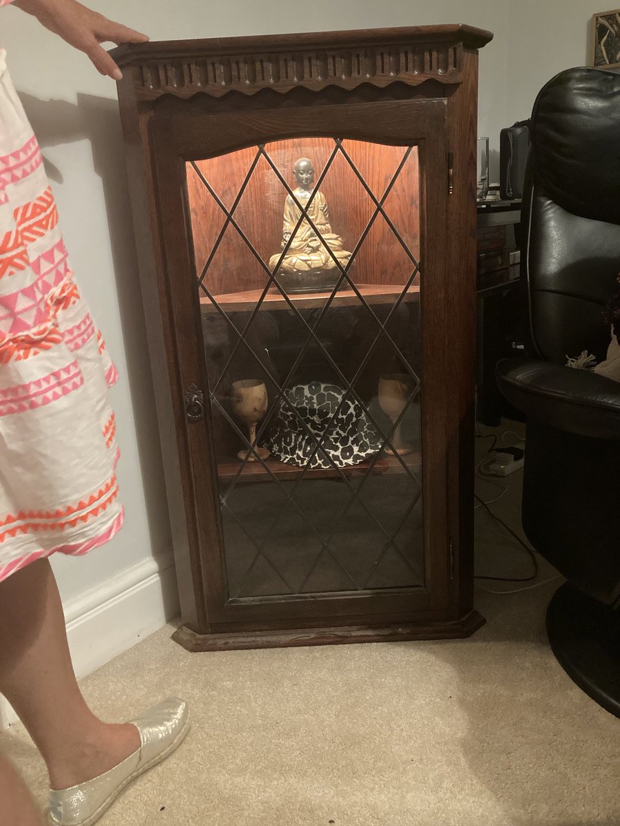 ⁦<a href="/iplauctioneer/">Richard Madley</a>⁩  hey grandpa rich please help.        We’ve found this lovely corner unit drinks cabinet with a light!   Is this worth big bucks?