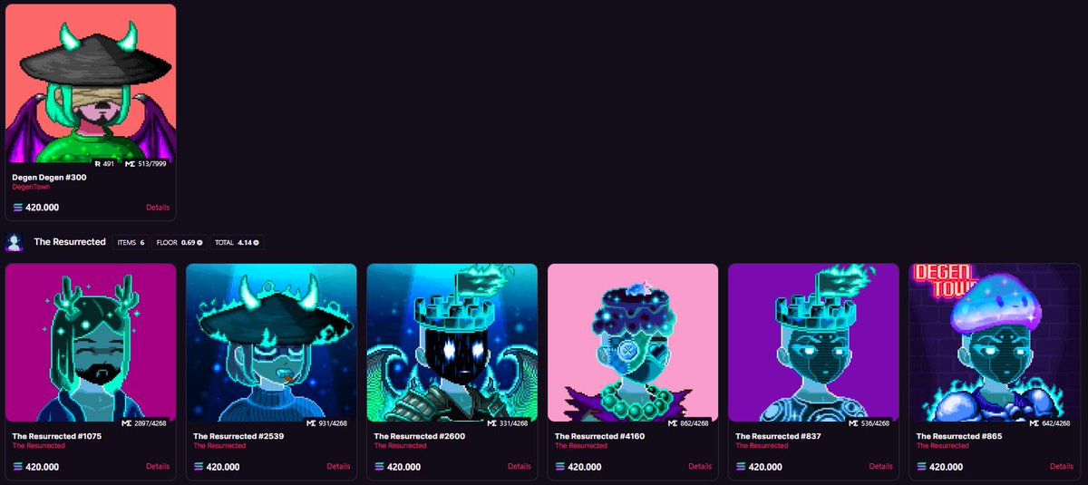 senpai_eth's tweet photo. Listed all my @DegentownNFTs  for 420 coz I'm a🤡 like @elonmusk https://t.co/vIzavA5QaF