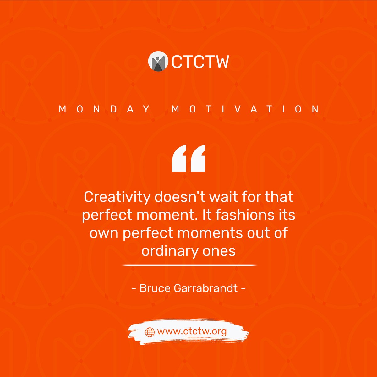 ctctworg's tweet photo. Do not wait for the perfect moment, fashion your own perfect moment out of ordinary ones. 
Be creative!

#creativity #creative #childrenthatchangetheworld https://t.co/fSyCeFZnTY