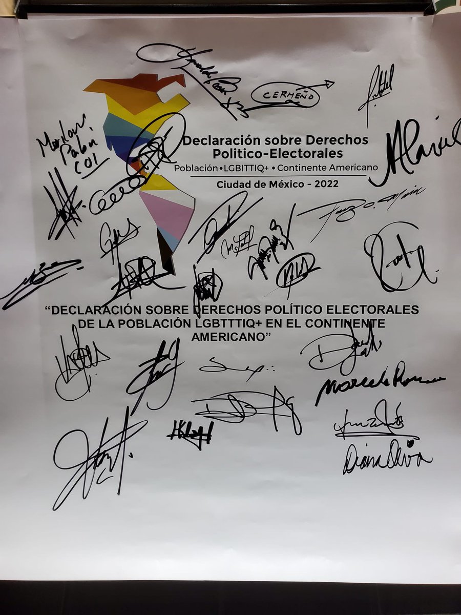 CABE CELEBRA HISTÓRICA APROBACIÓN DE LA
DECLARACIÓN SOBRE LOS DERECHOS POLÍTICO-ELECTORALES
DE LA POBLACIÓN LGBTTTIQA+ EN EL CONTINENTE AMERICANO facebook.com/50608046943140…