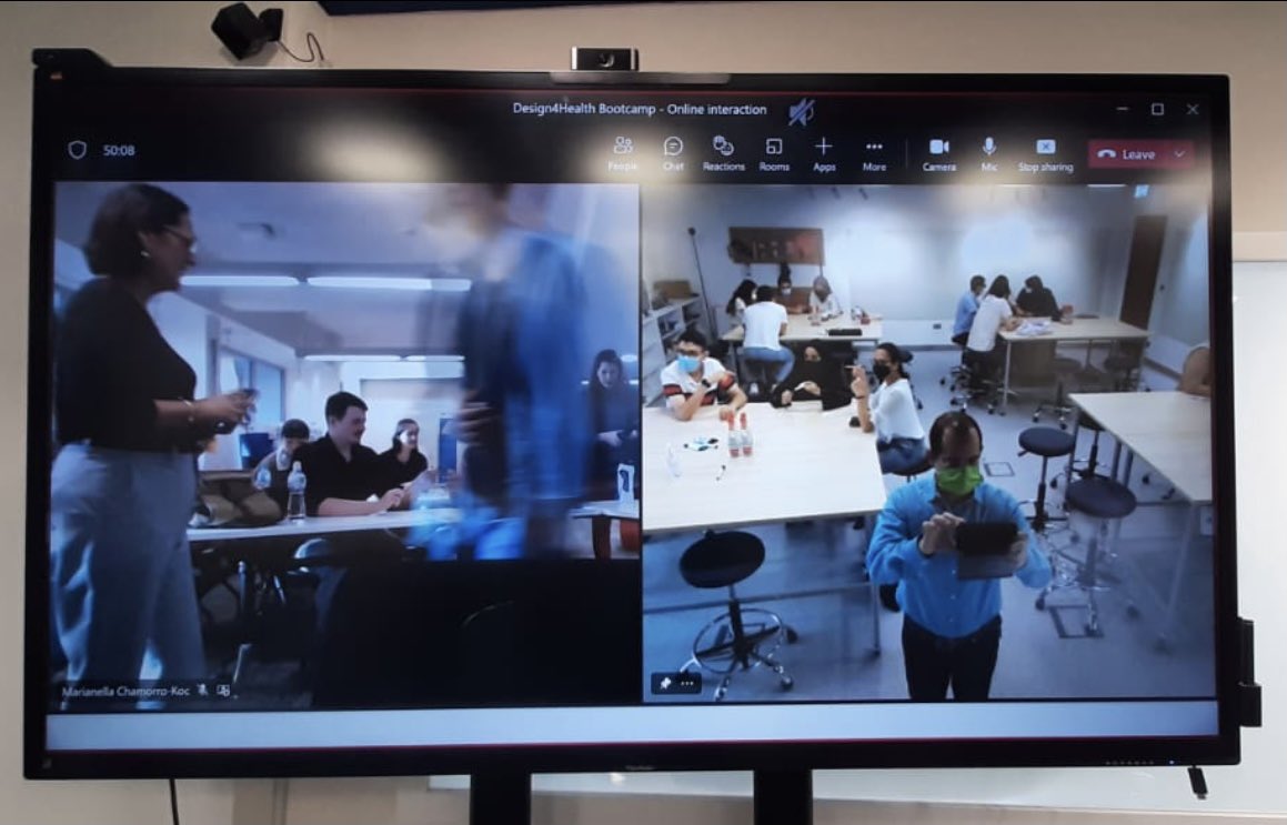 mchamorrokoc's tweet photo. #design4health Global healthcare challenges require transdisciplinarity, ability to collaborate remotely and locally with multiple stakeholders and our future innovators. Rewarding!  @MBRU @DIDIDXB @QUTdesign #healthbootcamp with @tboillat #DrCarlosAlbertoMontanaHoyos @edu_Lisa https://t.co/CiEit9F17x