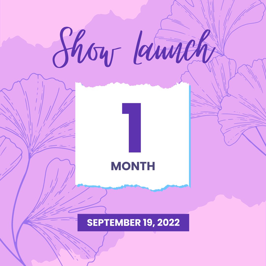 Pull out your planners and set your reminders because we are just 1 short month away from a great time! 

Tune in September 19th, at 2PM for the premier of AR Style. You don't want to miss it!🤩