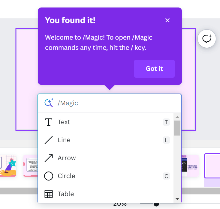 CourtneyKofeldt's tweet image. I am completely amazed by @Canva updates every day! Between the quick access to magic commands with simply typing / to being able to just paste a link to youtube video into a slide and it auto embeds. It is the go-to presentation tool! #magiccommand 🦸‍♀️