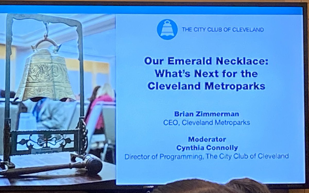 FiniRose's tweet photo. @TheCityClub with @CEO_CleMetParks Brian Zimmerman discussing where @clevemetroparks has been and where we are going! https://t.co/N7xRBSZcxY