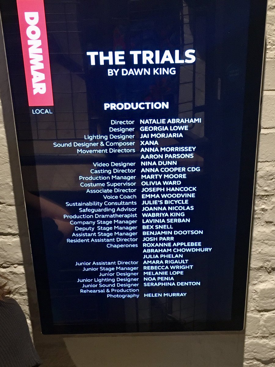helenjerome's tweet photo. Go see @wiggedy’s #TheTrials 🎭 @DonmarWarehouse directed by @NatalieAbrahami for next-gen stars @EliseAlexandre6 #francisdourado #JowanaElDaouk @HonorKneafsey @joelocke03 #ruemillwood #CharlieReid #mereanatomlinson @TayaTower #JairajVarsani #PelumiIbiloye #WillGao/@wasia_project https://t.co/BXKWRg9t5W