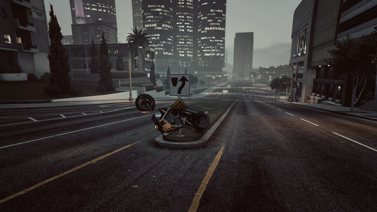 I was riding my bike, crashed, then my bike stopped like this. What is The Best Caption for this? #GTAOnline #GTAV #question