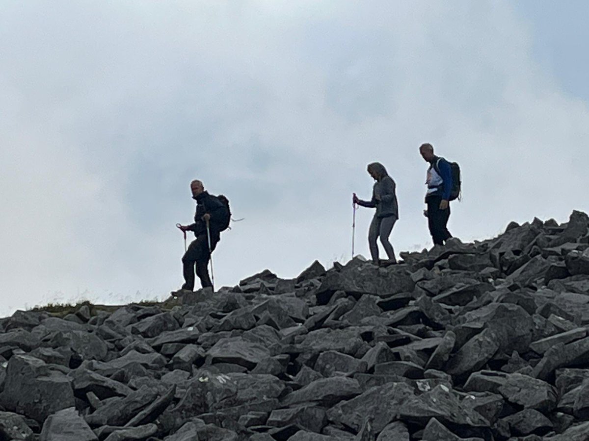 The descent of Peak 25, the final descent of day two - descending is sheer agony! Knees and ankles battered, bodies exhausted, Hebe &amp; Violet just amazing! #ketasjourney #mndassociation