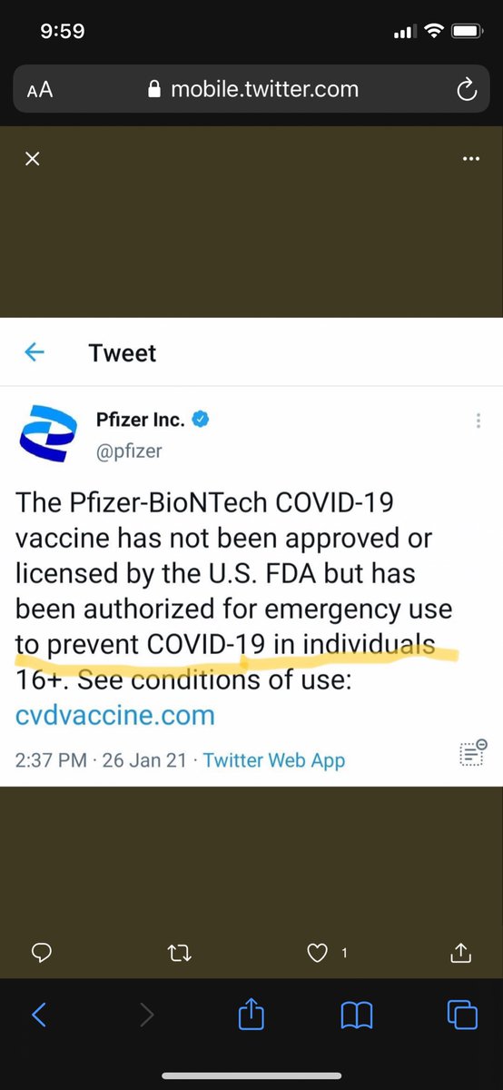 Sher87427079's tweet photo. @pfizer @lab_shenanigans You hid my tweet of your own
Jan 26, 2001 tweet!
Posting again so everyone can see the real #labshenanigans
#crimesagainsthumanity https://t.co/0iZRo9qQin