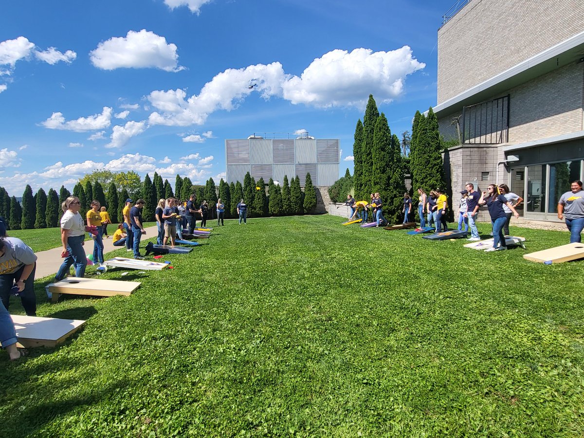 OTR621's tweet photo. The Welcome Back Picnic was a huge success! OT student Corn Hole Tourney was super competitive. #WVUOT #365WVUOT https://t.co/lhV9YVwmdc