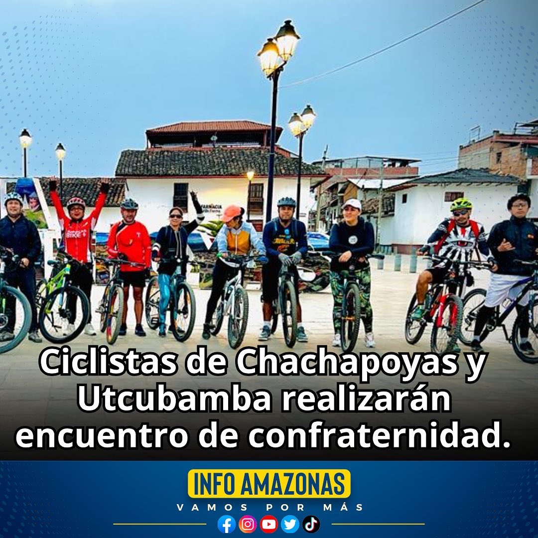 infoamazonas1's tweet photo. #InfoAmazonas 
Ciclistas de Chachapoyas y Utcubamba realizarán encuentro de confraternidad este domingo 21 de agosto.

#VamosPorMás https://t.co/jVHA5sS3Wa