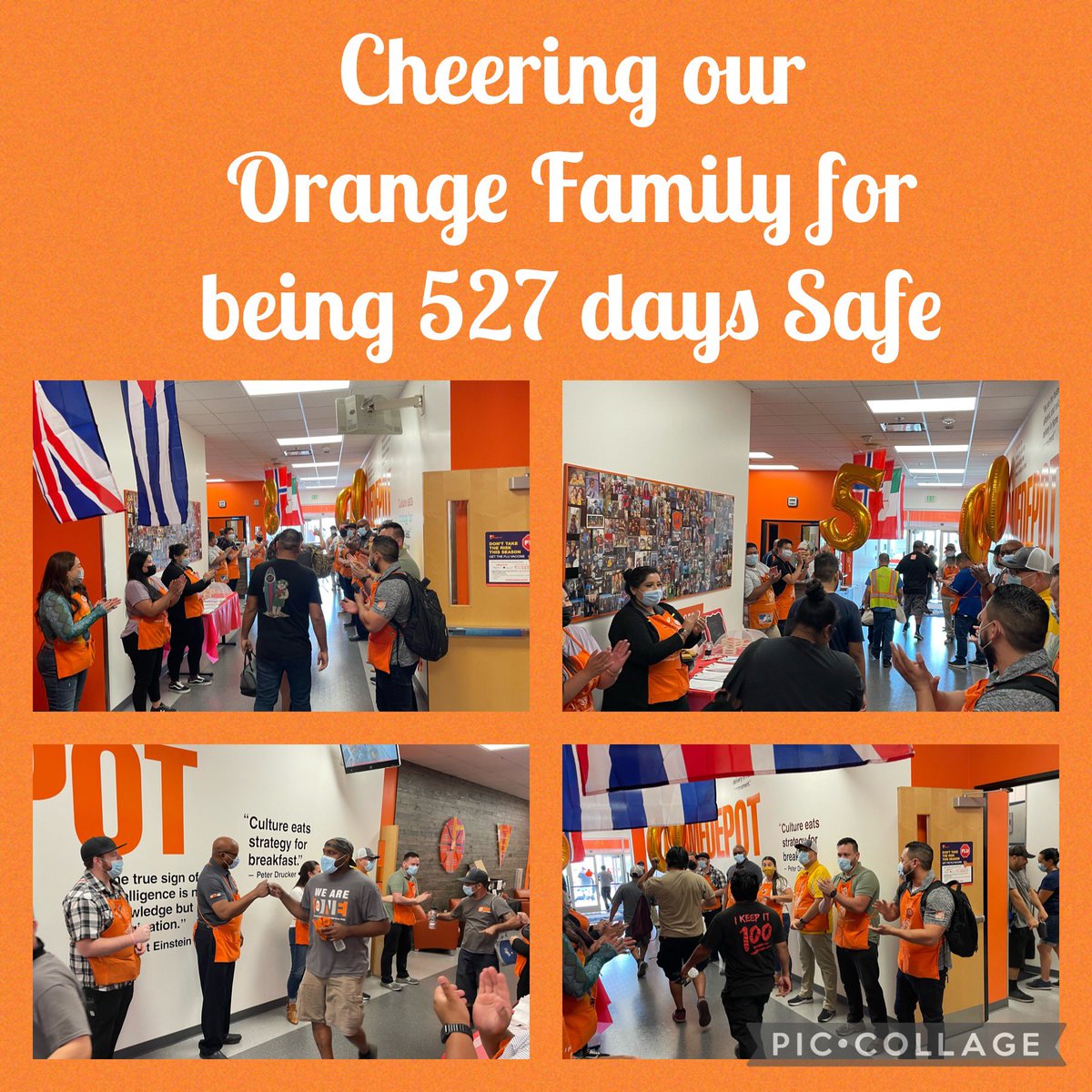 Celebrating 527 days safe. Safety first, Safety always <a href="/ontario5642/">THDOntario5642</a>. Thanking our orange family as the day ends. @camilo_5520 <a href="/BrandiCassiani/">Brandi Cassiani</a> <a href="/JacquelineOseg6/">Jacqueline Oseguera</a> <a href="/CarvajalRDC5642/">Maria Carvajal</a> <a href="/EliasDelgadopty/">Elias Delgado</a> <a href="/John5642K3/">John Sandoval</a> <a href="/Erickolguin18/">Erick olguin</a> <a href="/_ian_phelps/">Ian Phelps</a> <a href="/RobertDMillerT1/">Robert D. Miller@THD</a> <a href="/ThdJose_Barajas/">THD_Jose_Barajas</a>