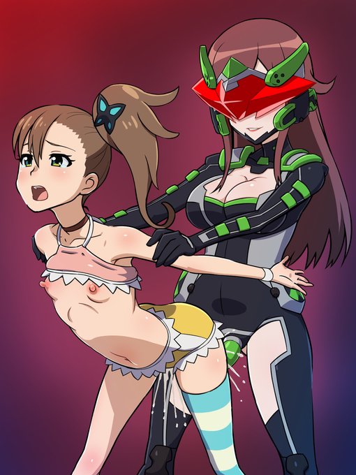 [R-18] 超速で変形するナニか #超速変形ジャイロゼッター #洗脳 #ぼて腹 #ボテ腹 https://t.co/NIHOSwQHwQ 