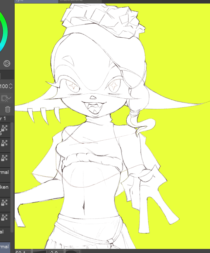 「#wip taking a break to draw her 」|ara comms open!のイラスト