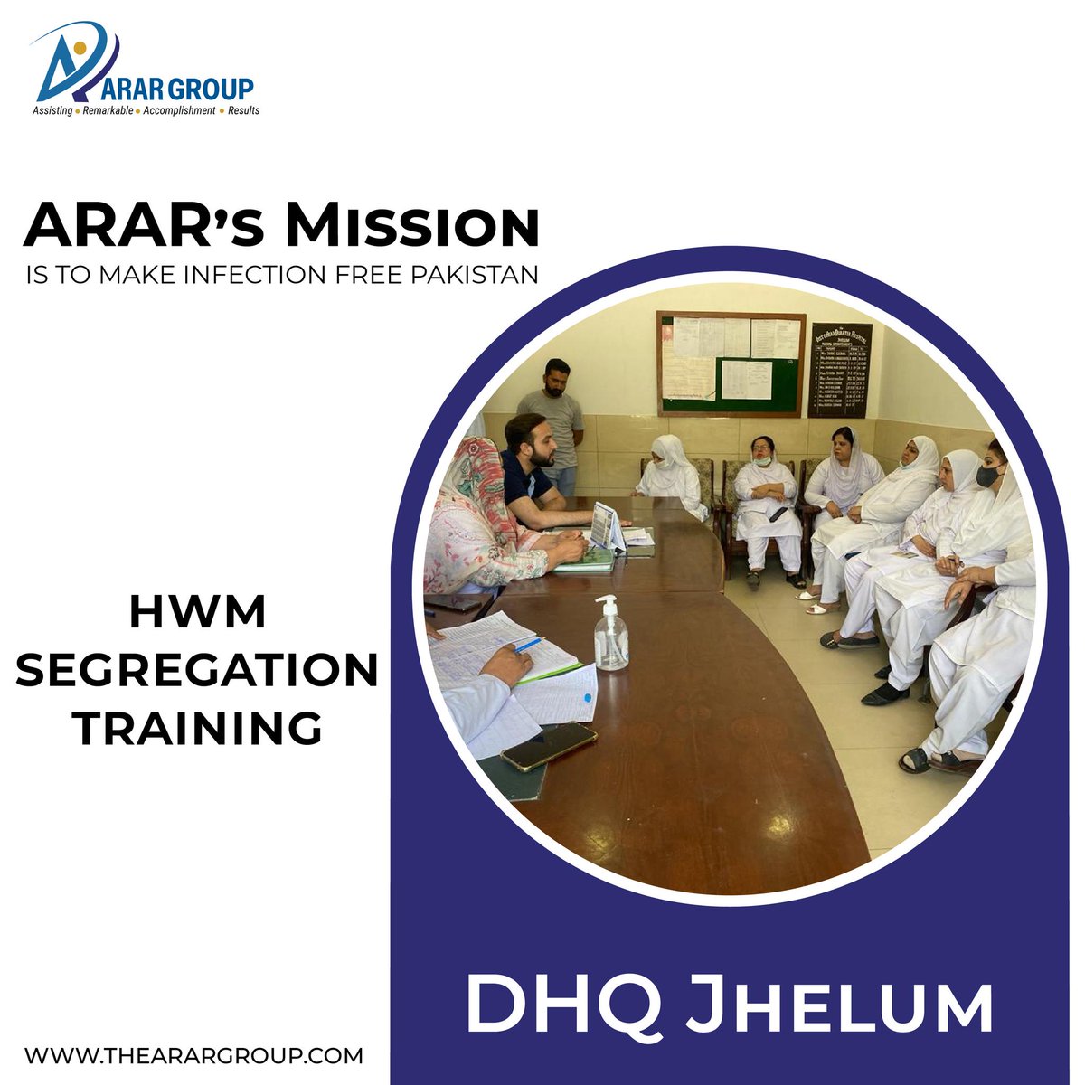 arar_group's tweet photo. HWM Segregation Training was conducted to make our country free from infection.
Hospital: DHQ Jhelum
ARAR’s mission is to make infection-free Pakistan.
.
.
#arargroup #ararservices #MEPLANET+ #ARARServingHumanity #Trainings #HWM #Healthinnovations #healthcare #infectioncontrol https://t.co/uIRElTTz2m