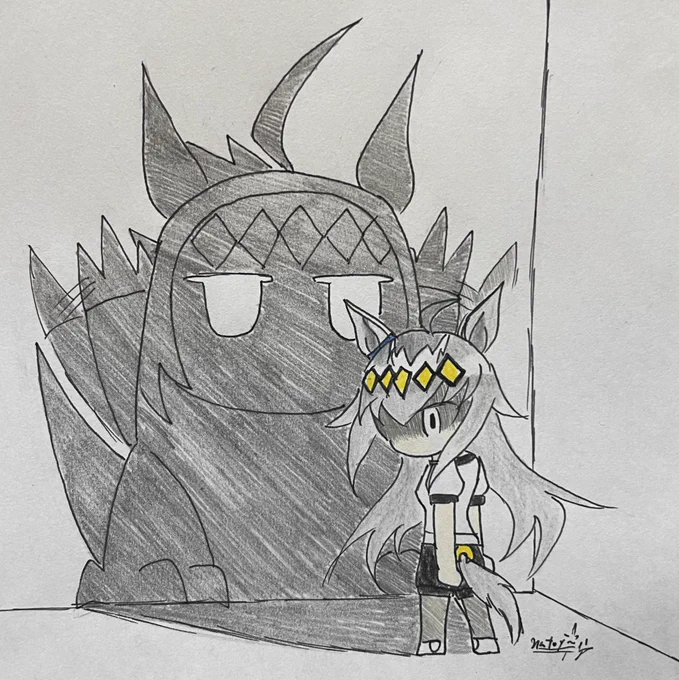 #夏休みはオグリキャップのイラストが増えるらしい便乗 