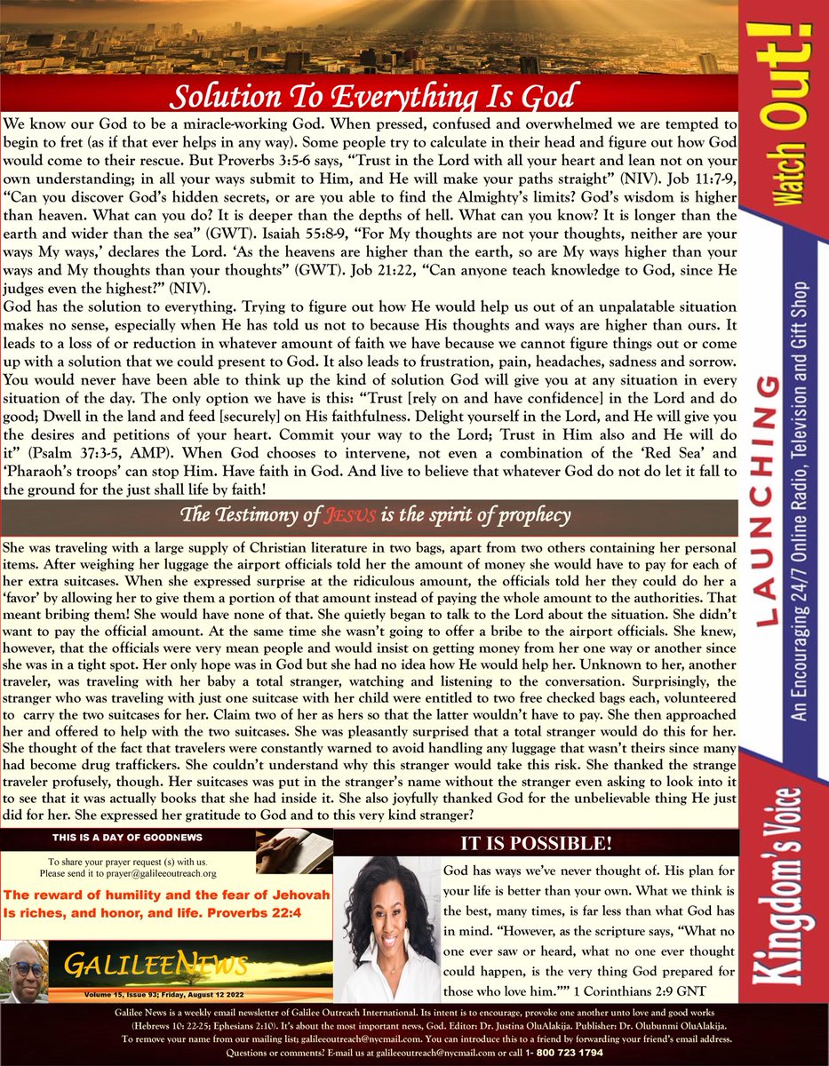 galileeoutreach's tweet image. Solution To Everything Is God