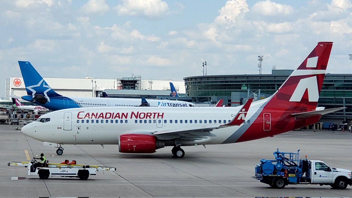 veryboeing's tweet photo. Canadian North #B737 -7CT #CFHBO taxiing out for departure in CYYZ https://t.co/I3suHDDjeT