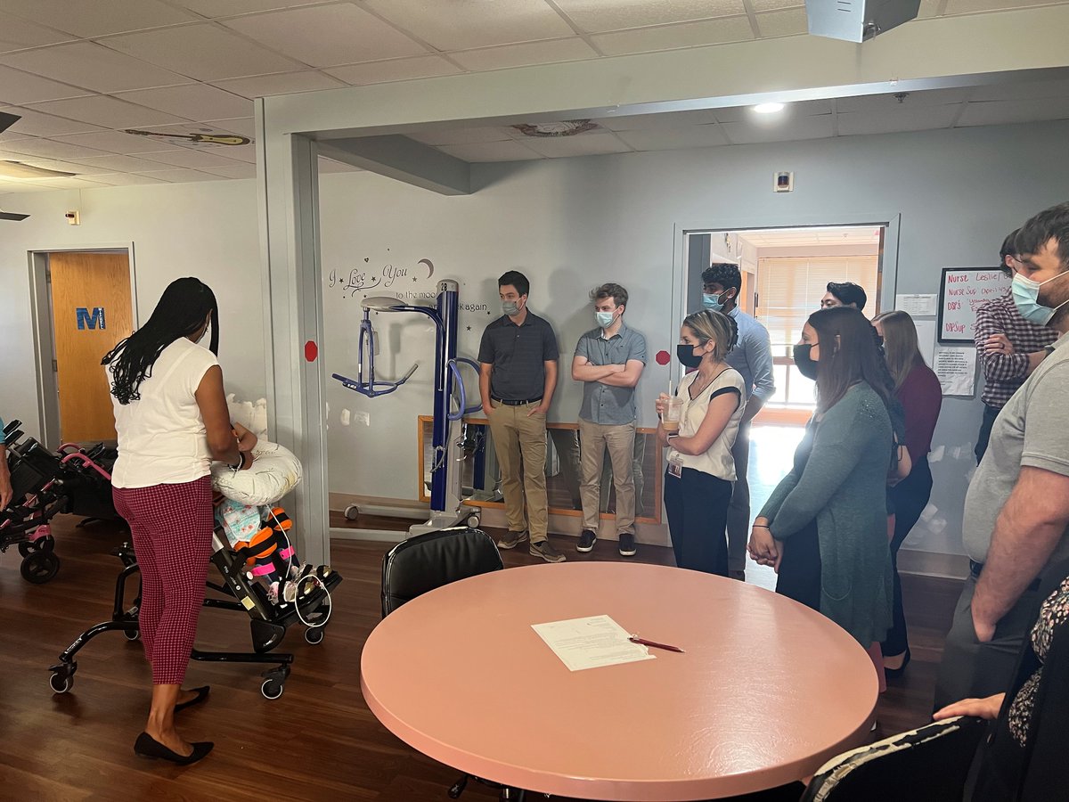 StJosephHome's tweet photo. We are so excited to be partnering with University of Cincinnati College of Medicine for their 2022/2023 Service-Learning class. 
This incredible group of students are working hard to learn about our programs, facility, and residents. 
 #inclusive #personcentered #service https://t.co/HZ94K51LKX