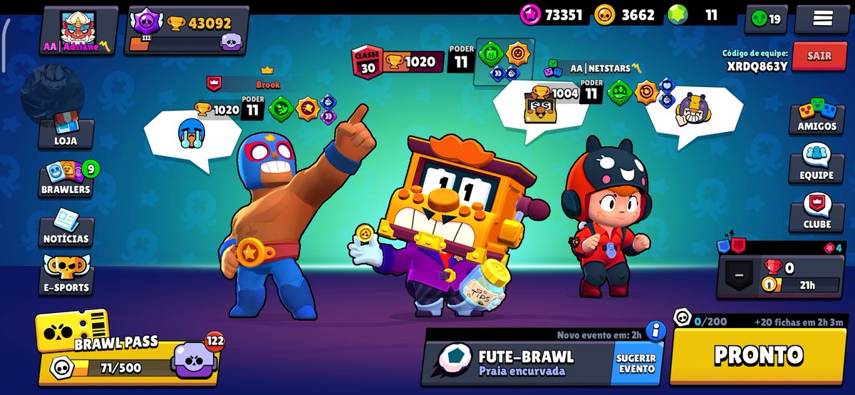 Adriane_BS's tweet photo. Push de hj deu bom!! Griff 1K 🤑
Vlw @NETSTARS_13 @brookdasmenina 
#BrawlStars https://t.co/vRycVZWPAz
