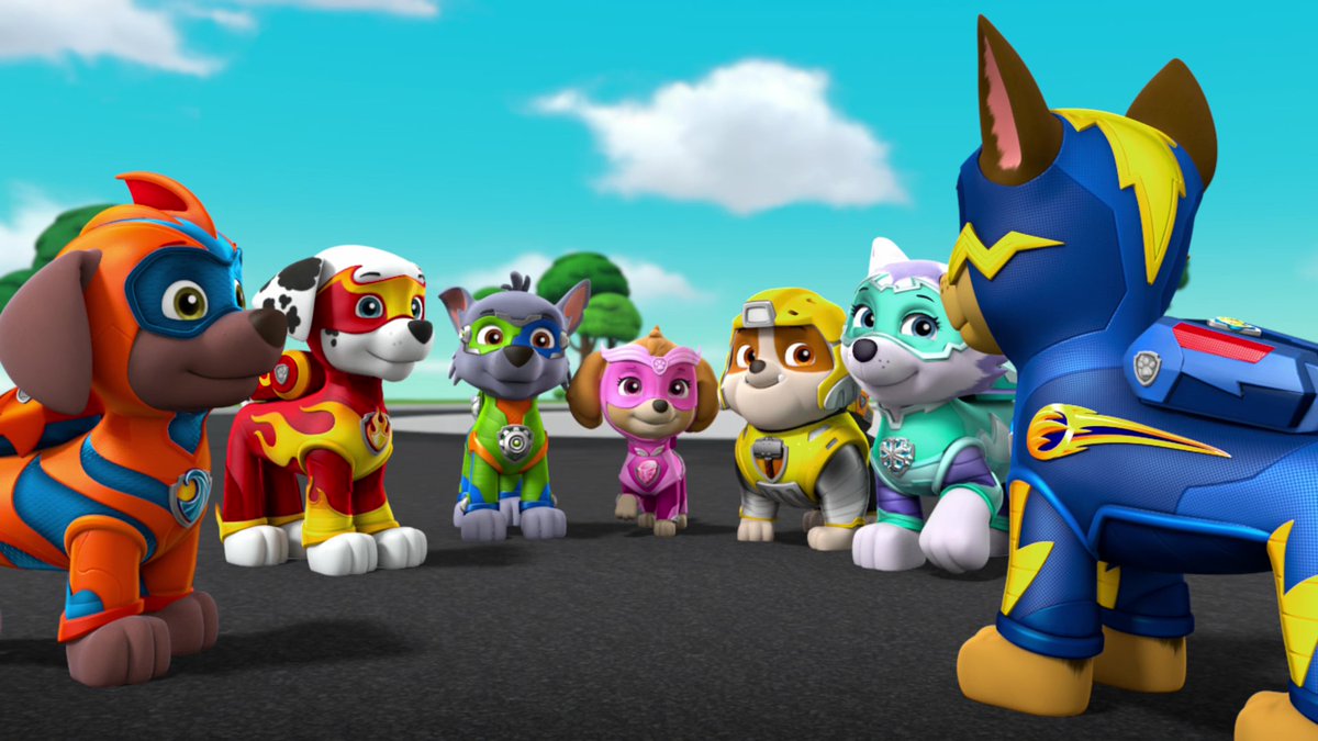 Щенячий патруль Mighty pups Скай