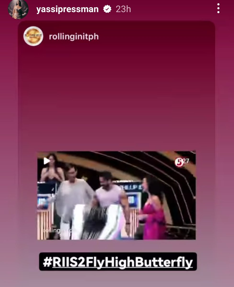 eastwinner9's tweet photo. #RII2FlyHighButterfly
The 13th episode of RII2 on August 20 on TV5 at 8:30pm hosted hy our beautiful Yassi Pressman https://t.co/vpKBts9KqK