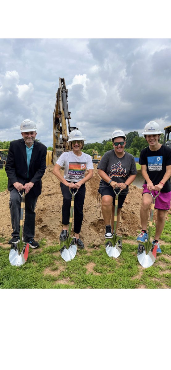 Ground breaking ceremony for the gym at The Franklin School of Innovation.  What a great group of teachers and coaches &amp; a super exciting times for the school.  I am so excited to be part of the team! #shineyshovels