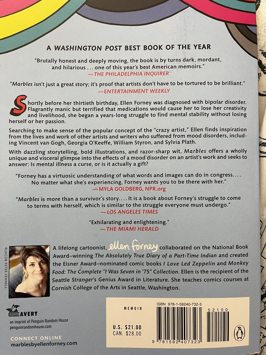 historycomics's tweet photo. Humanity. Identify. Self. Mental health. Family. Anger. Love. Laugh out loud funny. Honest. Life saving. History. Life-changing choices. This graphic memoir by @ellen_forney powerfully showcases the power of comics. Brutal honesty and I learned so much. #TeachingWithComics https://t.co/mF6yS7YLVd