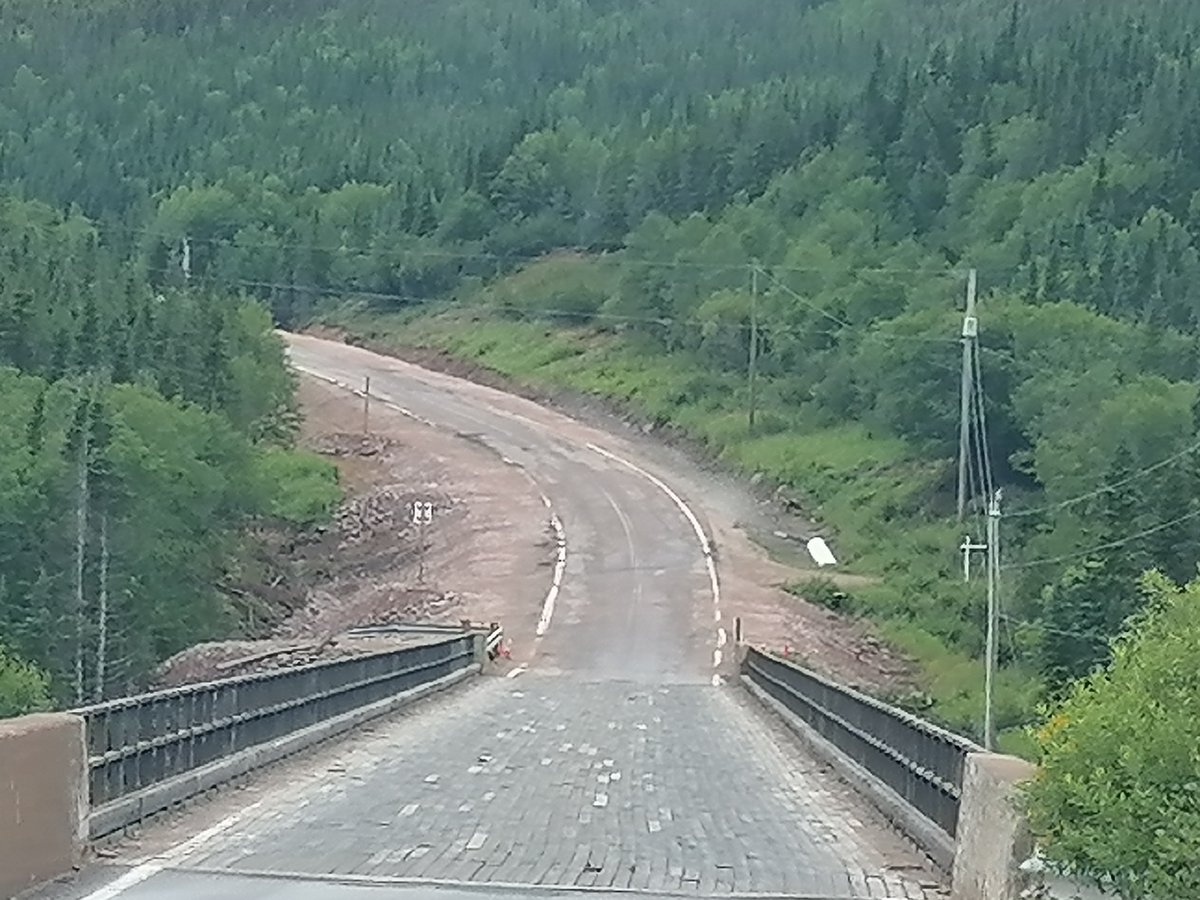 lancasterperch's tweet photo. Driving over the Pinware Bridge.
Wood deck might need a little sanding and a few boards.
#nltraffic #Labrador #translabradorhighway https://t.co/DbbkGDTEDb