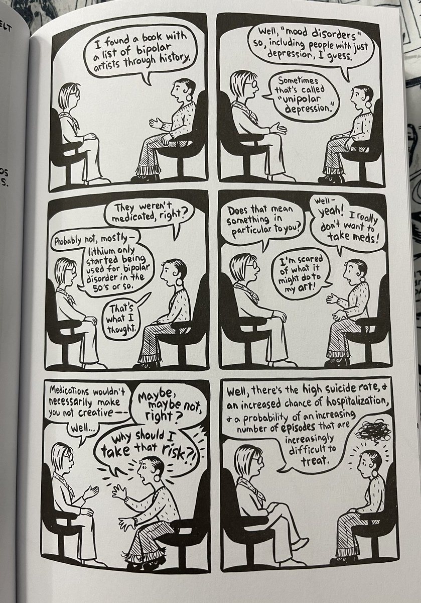 historycomics's tweet photo. Humanity. Identify. Self. Mental health. Family. Anger. Love. Laugh out loud funny. Honest. Life saving. History. Life-changing choices. This graphic memoir by @ellen_forney powerfully showcases the power of comics. Brutal honesty and I learned so much. #TeachingWithComics https://t.co/mF6yS7YLVd