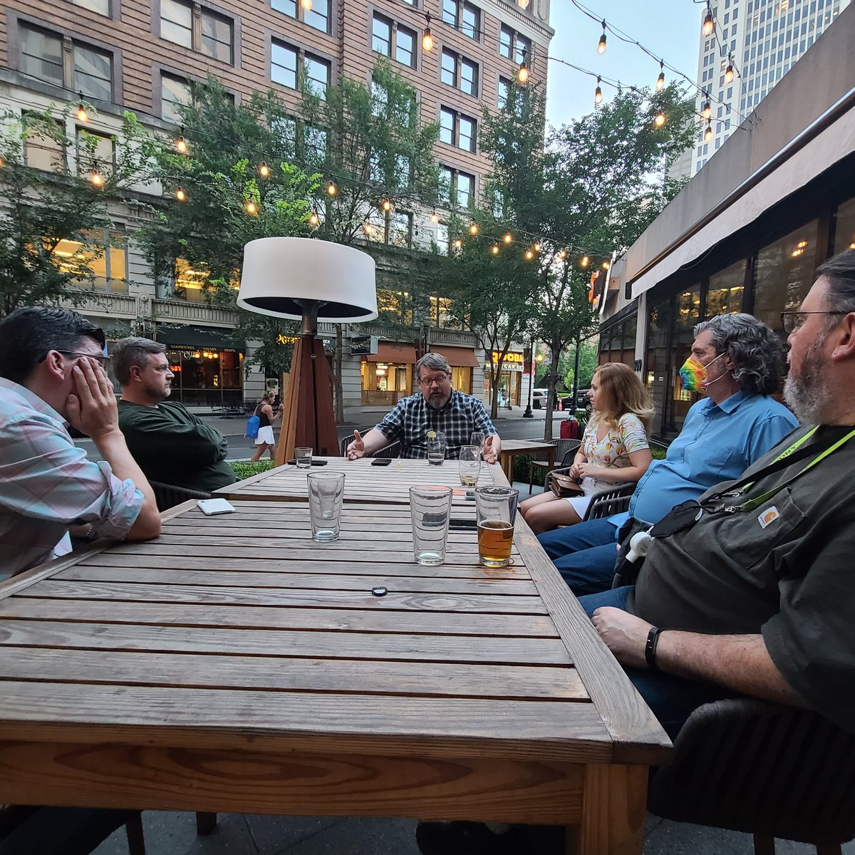 duanenewman's tweet photo. We managed to get @richcampbell going and are getting an in-person geek out session. #CodepaLOUsa with @jayharris @codewithseanw @veronika_dev1 @jeremybytes @bsstahl @kversaw1 https://t.co/iV2xmNrpIO