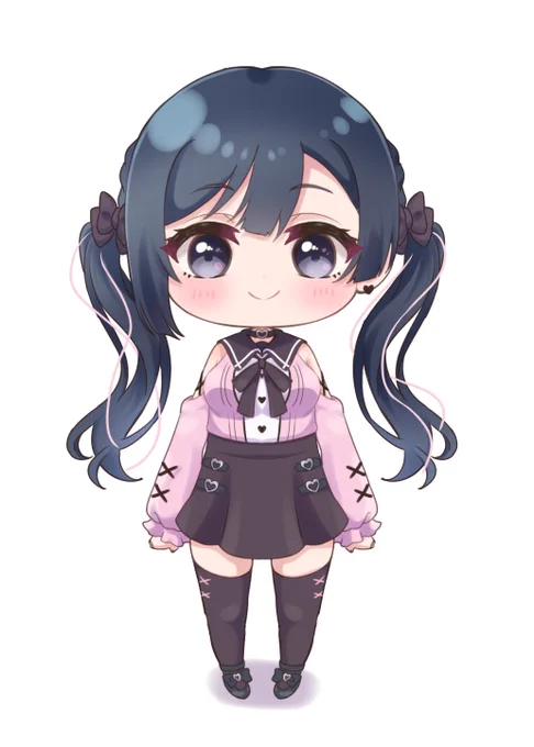 小悪魔?ゴスロリ?地雷系?のデフォルメせつ菜ちゃん #描いたぞ先生 